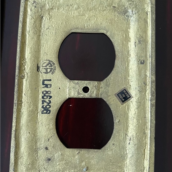 Vintage Solid Brass Made In India Set Of 7 Light Switch Covers - Picture 9 of 16